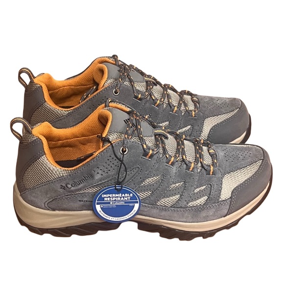 Columbia Other - Men’s Columbia Crestwood Gray and Orange Trail Low Hiking Trail Shoes Sz 10